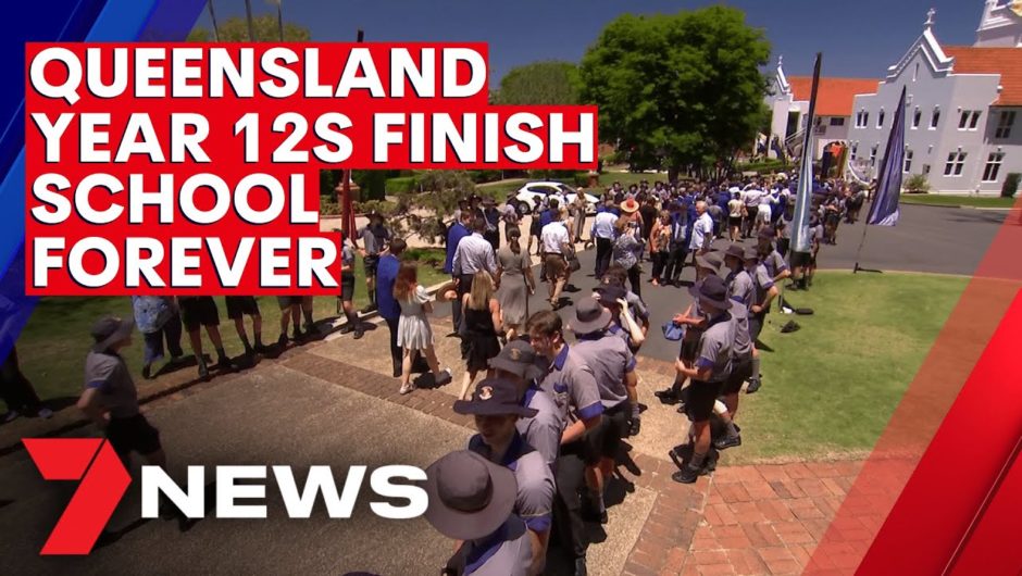 Tears, smiles and laughter as Queensland’s Year 12 students finish school forever | 7NEWS