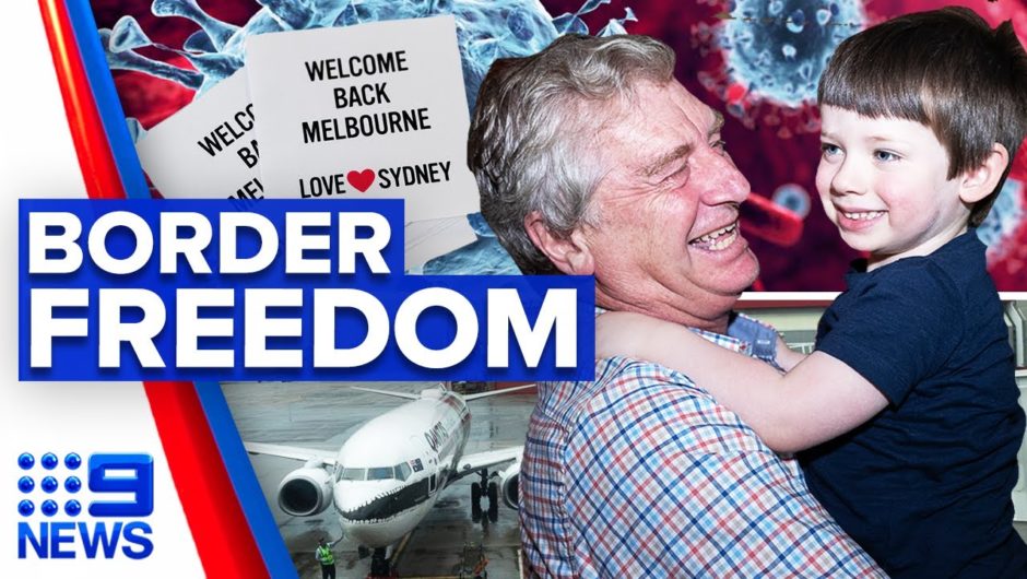 Coronavirus: NSW border reopens to Victoria after four-month closure | 9 News Australia