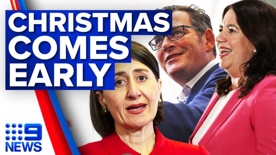 Coronavirus: Christmas comes early as restrictions ease and borders open | 9 News Australia