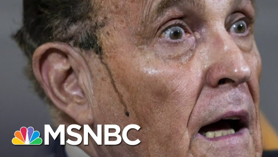 Trump Lawyer Giuliani Lies And Sweats Through Chaotic Presser | The 11th Hour | MSNBC