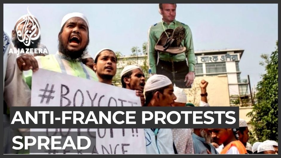 Anti-France protests spread globally