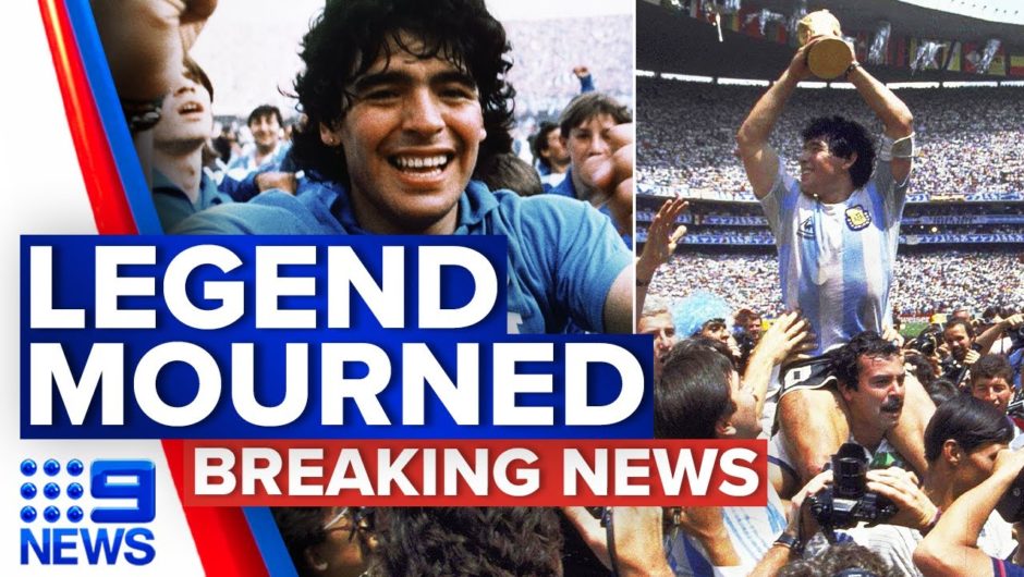Football superstar Diego Maradona dies | 9 News Australia