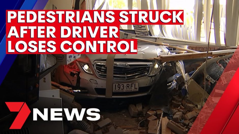 Supermarket smashed in as driver loses control | 7NEWS