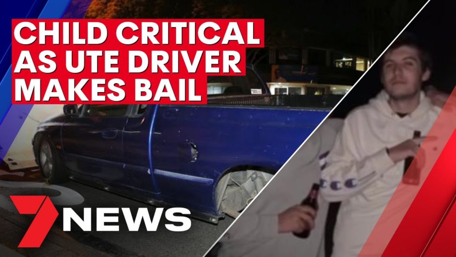 Queensland 'burnout driver' makes bail as boy struck by wheel remains in hospital | 7NEWS