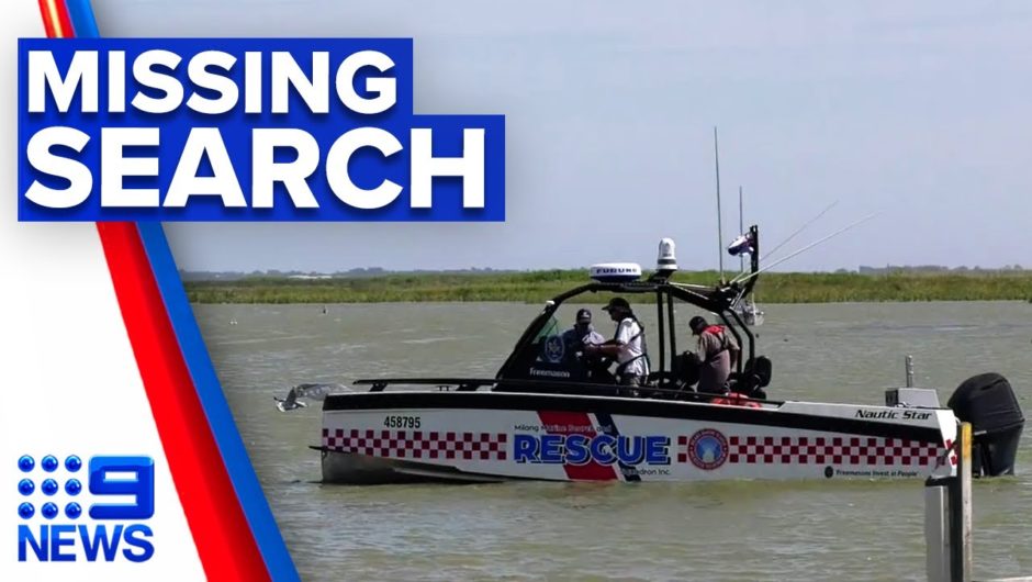 Search continues for missing man swept into lake | 9 News Australia