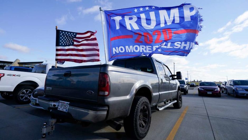 Trump supporters come out to blue state highways to rally