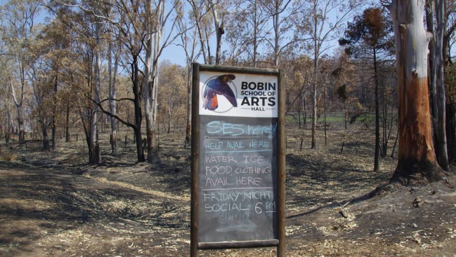 A year after bushfires destroyed its school and 18 of its 60 homes, the small town of Bobin is rallying around its community hall | The Canberra Times