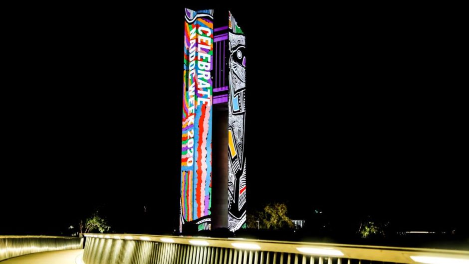 Indigenous artworks light up National Carillon for NAIDOC Week celebration | The Canberra Times