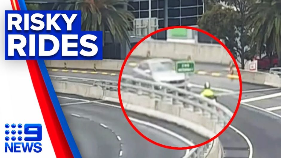 Rise in dangerous food delivery cyclists in tunnels | 9 News Australia