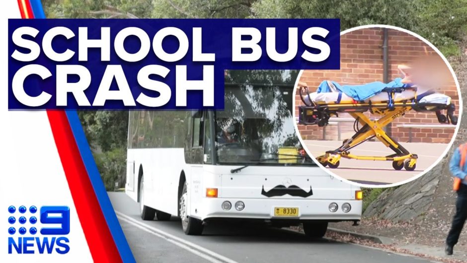 Children injured in Sydney school bus crash | 9 News Australia