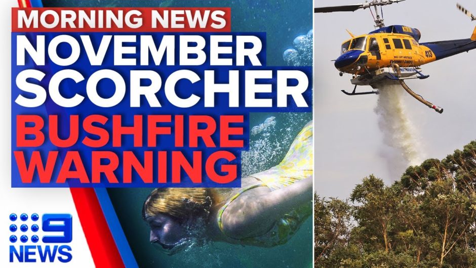 Update: Australia swelters amid heatwave, NSW bushfire warning | 9 News Australia