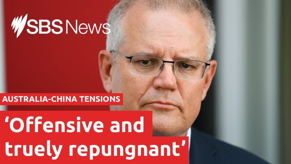 Australia demands apology from China over 'offensive' fake tweet by Chinese official I SBS News