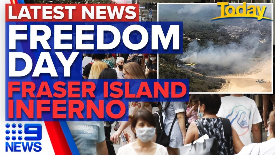 Update: Coronavirus restrictions lift in NSW and Victoria, Fraser Island bushfire | 9 News Australia