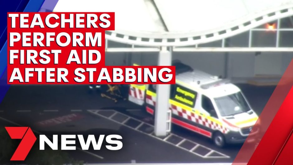 Teachers perform first aid on 14-year-old Parramatta student after stabbing | 7NEWS
