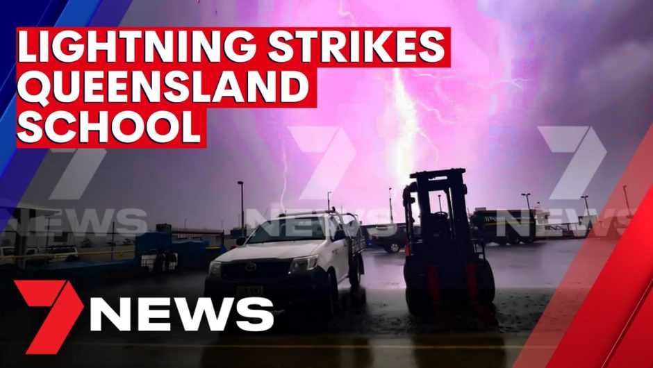 Children and teachers taken to hospital after lightning strikes | 7NEWS