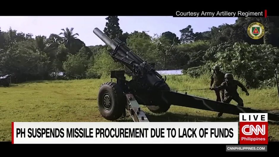 PH suspends missile procurement due to lack funds