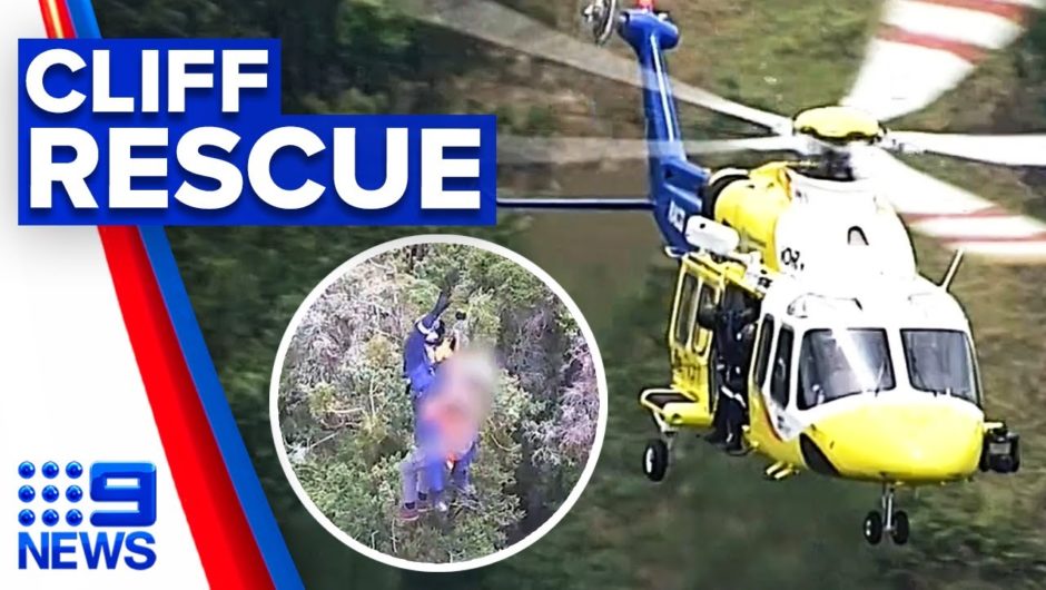 Bushwalker rescued after falling off cliff during hike | 9 News Australia