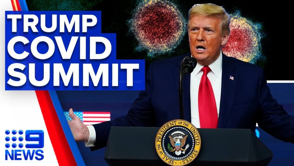 Coronavirus: Trump claims credit for combating COVID-19 at summit | 9 News Australia