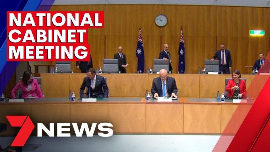 COVID Australia: Leaders meet with Prime Minister in Canberra for National Cabinet | 7NEWS