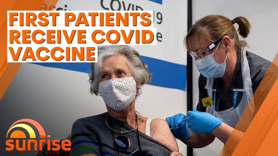COVID-19: First patients receive Pfizer vaccine in the UK | 7NEWS