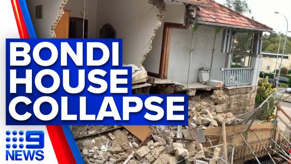 Couple rescued after Bondi house suddenly collapses | 9 News Australia