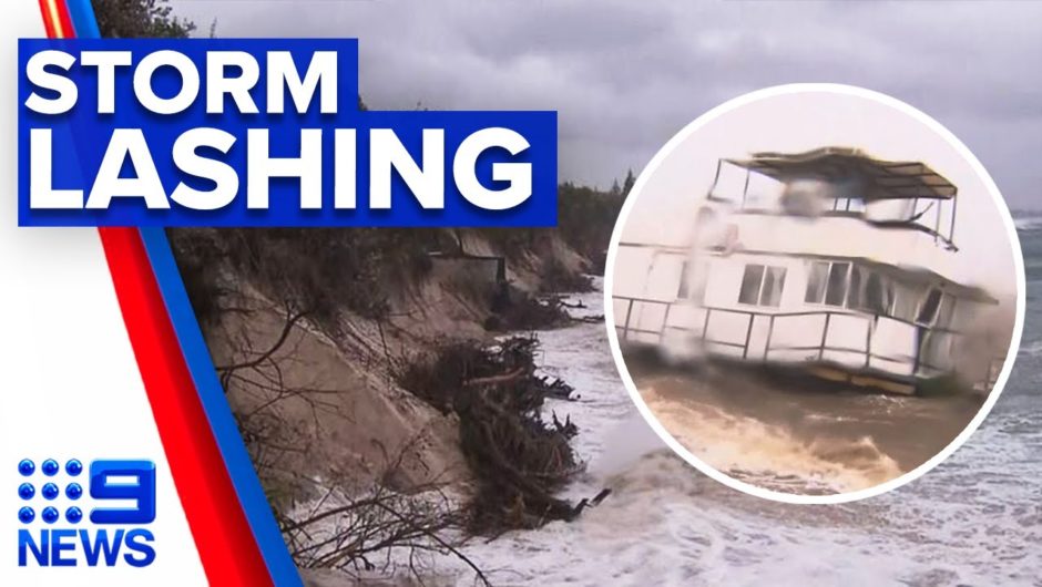 Byron Bay unrecognisable following wild weather lashing | 9 News Australia