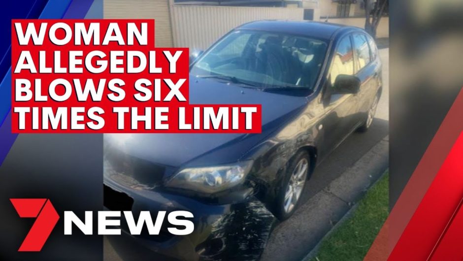 Woman allegedly blows six times the legal limit | 7NEWS