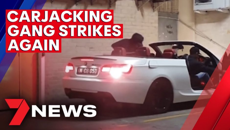 Terrifying midnight carjacking in Sydney caught on camera | 7NEWS