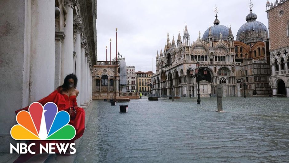 Venice Floods After Unexpected High Tide Means Barrier Is Not Raised | NBC News NOW