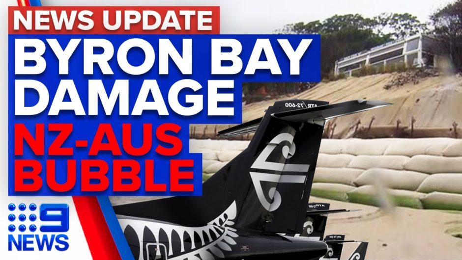 Storm destruction across Byron Bay, NZ-Australia travel bubble confirmed for 2021 | 9 News Australia