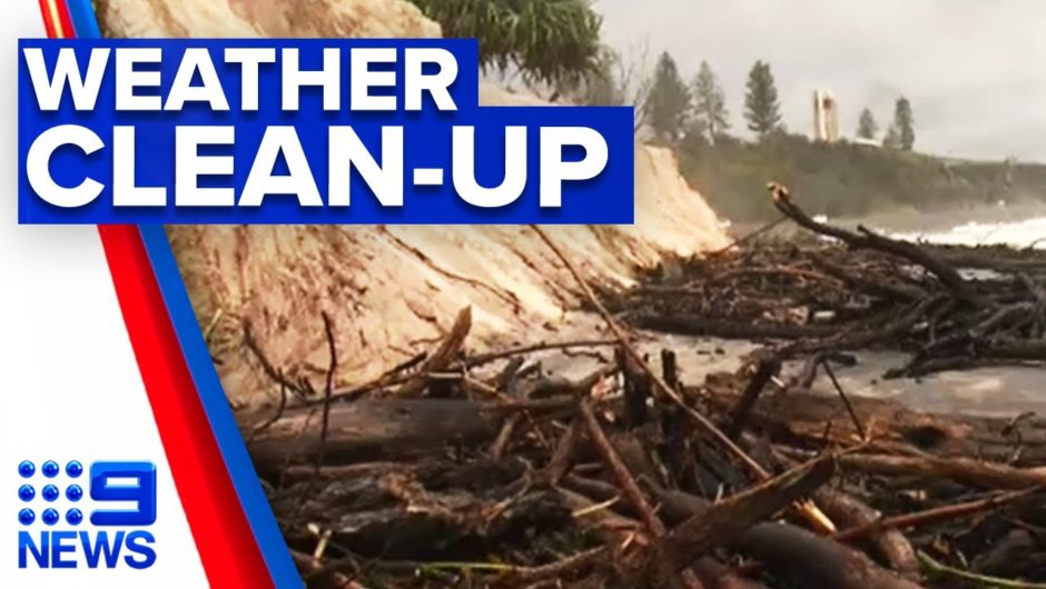 Mammoth clean-up underway after Gold Coast storms | 9 News Australia