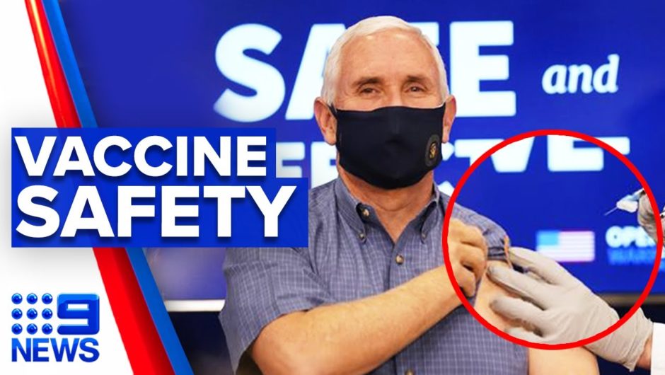 Coronavirus: Mike Pence vaccinated live on air to assure vaccine safety | 9 News Australia