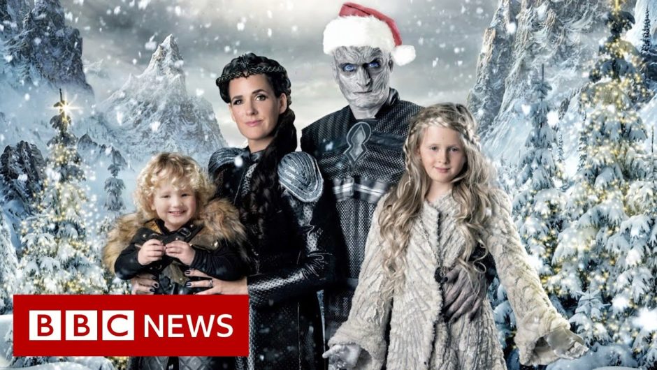 The family who go all out on their Christmas cards – BBC News