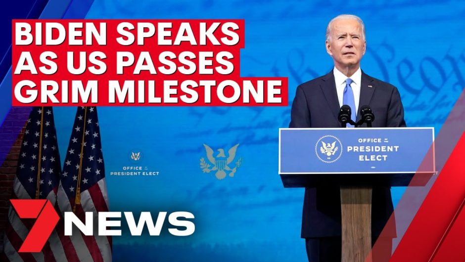 Electoral college confirms Biden win as US passes 300,000 COVID-19 deaths | 7NEWS