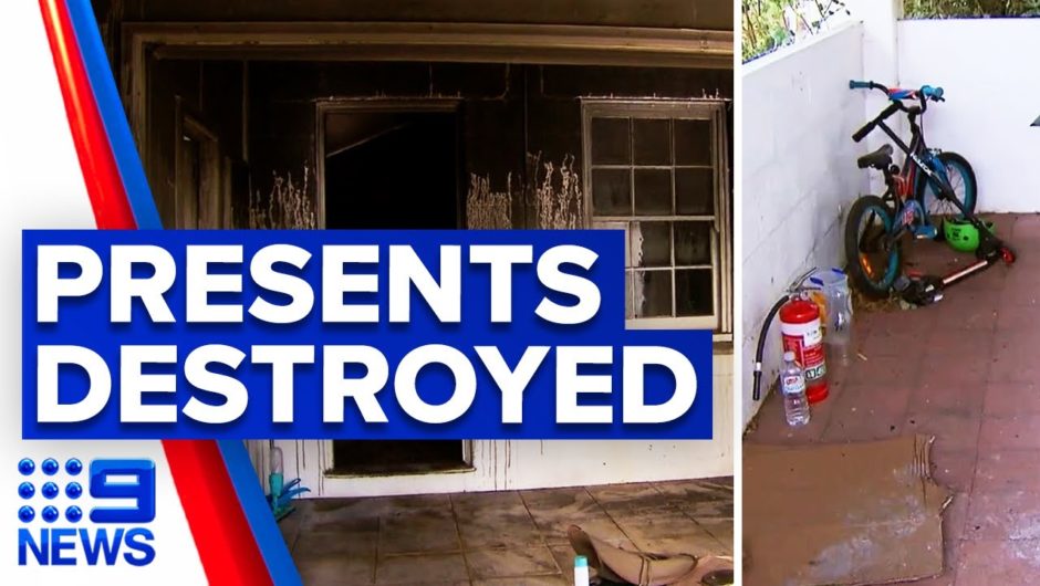 House fire destroys Christmas presents | 9 News Australia