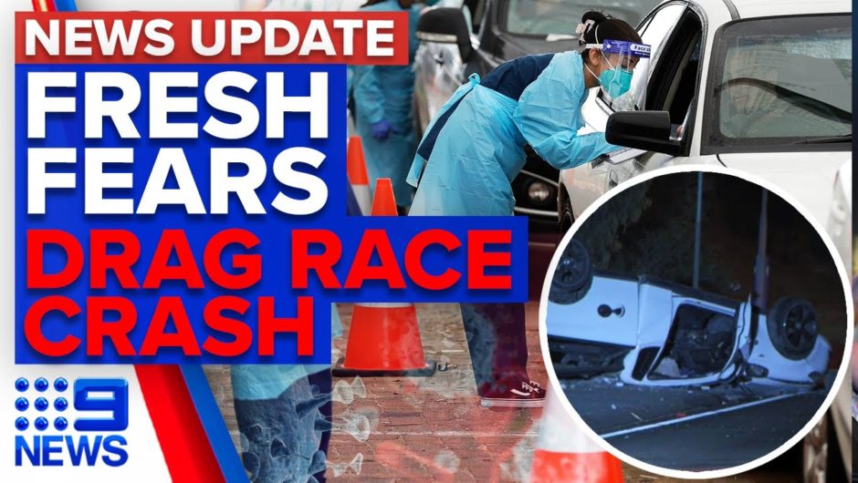 New cases outside Northern Beaches, driver in hospital after alleged drag racing | 9 News Australia