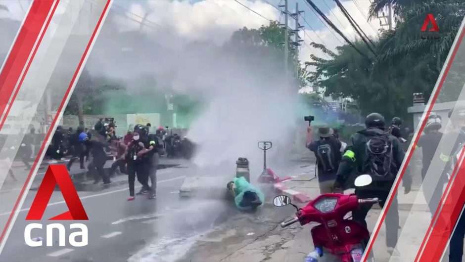 Thai police fire tear gas, water cannon at parliament protest