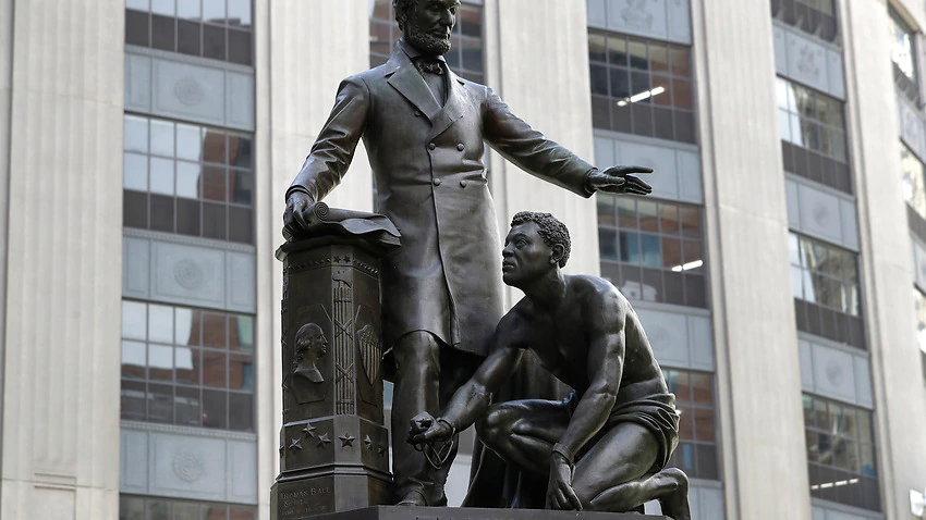 Statue of Lincoln and kneeling black man removed from Boston square