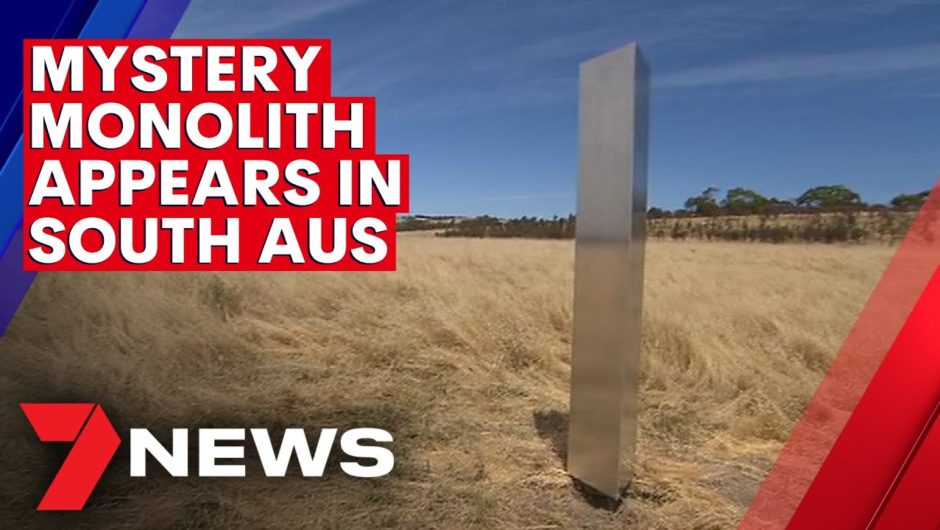 Australia's first monolith appears in Adelaide's south, engraved with cryptic coordinates | 7NEWS