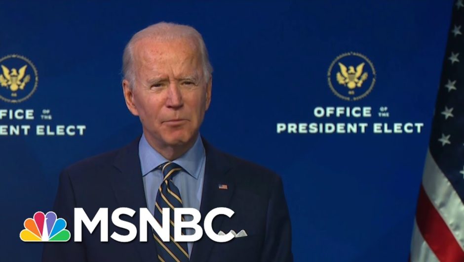 President-Elect Biden: He’s Ready For The Punches Republicans Will Throw His Way | Deadline | MSNBC