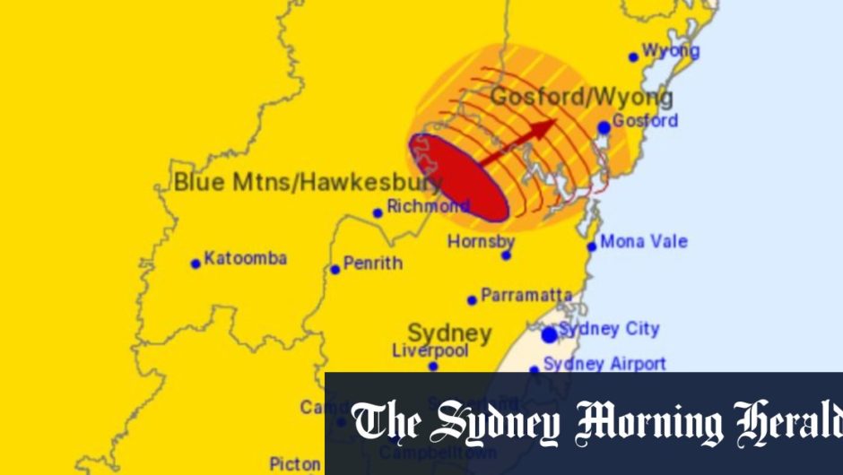 Severe thunderstorm warning as massive storm front races across Sydney