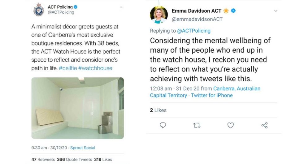 ACT Policing apologises for controversial tweets | The Canberra Times