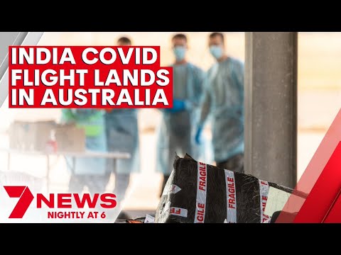 Half-empty repatriation flight from India lands in Australia | 7NEWS
