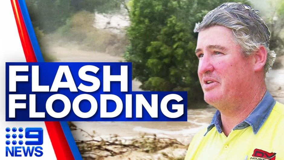 Queensland town hit by flash flooding | 9 News Australia