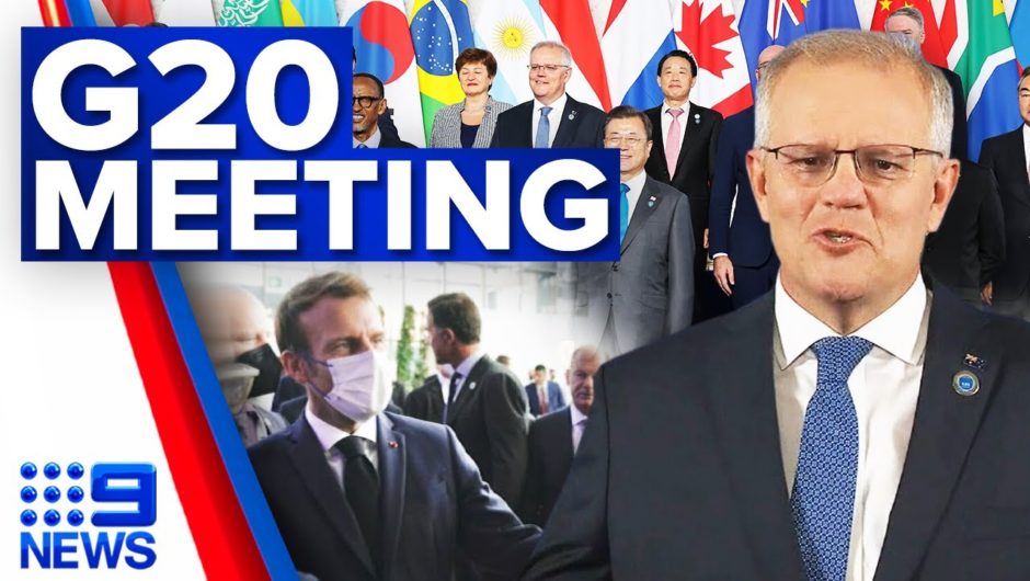 Scott Morrison meets with French President | 9 News Australia