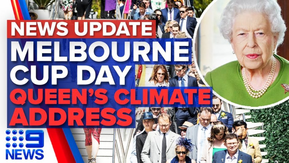 Flemington Racecourse welcomes crowds, Queen calls for climate action | 9 News Australia