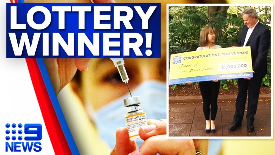 Sydney woman wins $1 million vaccination lottery | Coronavirus | 9 News Australia