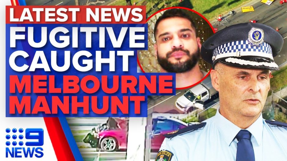 Fugitive arrested at Queensland border, manhunt continues after Melbourne hit-run | 9 News Australia