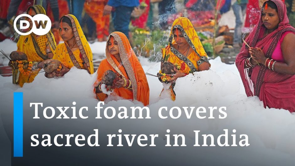 Hindu worshippers bathe in sacred Yamuna river to mark Chhath Puja despite toxic froth | DW News