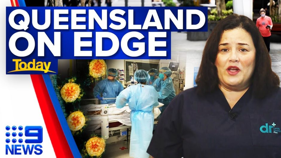 Mystery COVID-19 case, lagging vaccination rate put Queensland on edge | 9 News Australia